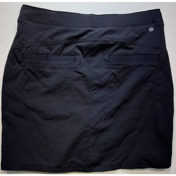 Eddie Bauer Women's Mini Skort Flat Front Stretch Size 8 Black Pockets Casual - Picture 2 of 10